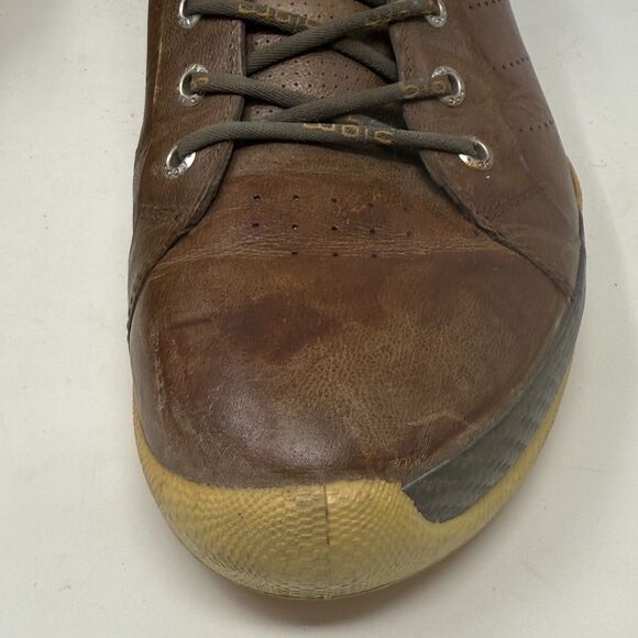 ECCO Biom Hybrid Golf Shoes Mens 11 EU 45 Brown Yak Leather Spikeless - Picture 9 of 16